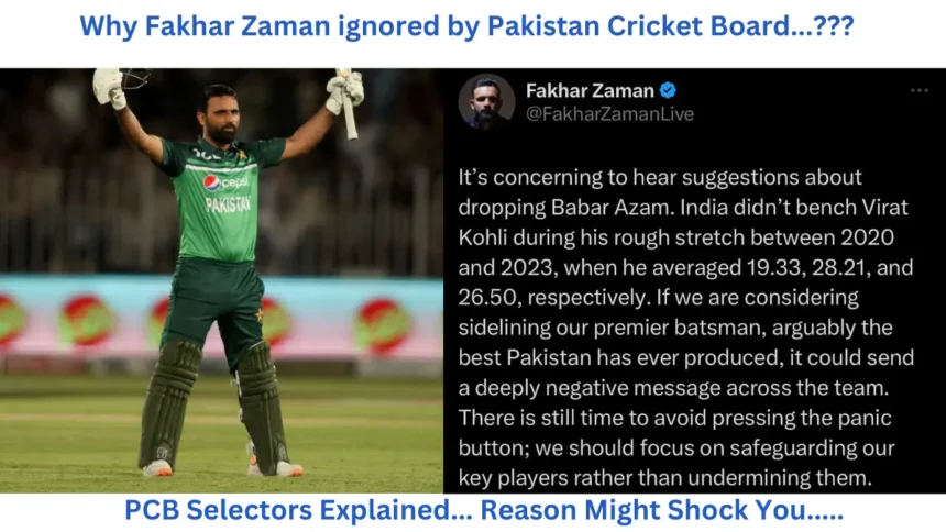 Why Fakhar Zaman dropped from the Central Contract
